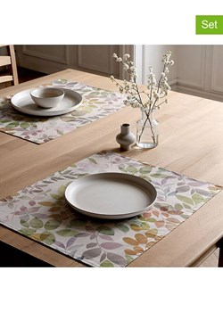 Mint Rugs Podkładki stołowe (2 szt.) w kolorze kremowo-zielono-fioletowym - 50 x 40 cm ze sklepu Limango Polska w kategorii Podkładki na stół - zdjęcie 183770757