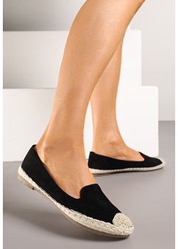 Czarne Espadryle z Motywem Plecionki Ralomea ze sklepu renee.pl w kategorii Espadryle damskie - zdjęcie 183772576