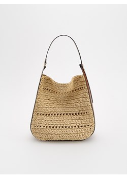 Reserved - Pleciona torebka hobo - brązowy ze sklepu Reserved w kategorii Torby letnie - zdjęcie 183773999