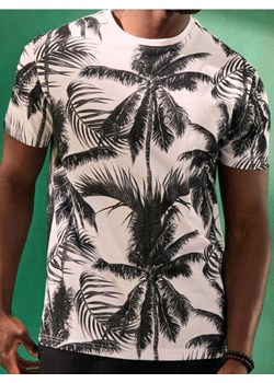 Sinsay - Koszulka z motywem roślinnym - biały ze sklepu Sinsay w kategorii T-shirty męskie - zdjęcie 183774775