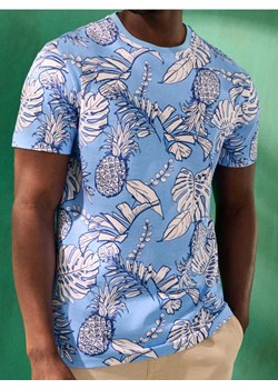 Sinsay - Koszulka z motywem roślinnym - niebieski ze sklepu Sinsay w kategorii T-shirty męskie - zdjęcie 183774776