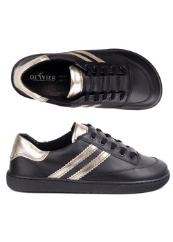 Sneakersy barefoot damskie Kaia Olivier – anatomiczne buty skórzane czarne ze sklepu butyolivier w kategorii Buty sportowe damskie - zdjęcie 183774975