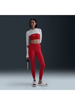 Damskie legginsy o pełnej długości z wysokim stanem zapewniające delikatne wsparcie Nike Zenvy - Czerwony ze sklepu Nike poland w kategorii Spodnie damskie - zdjęcie 183775056
