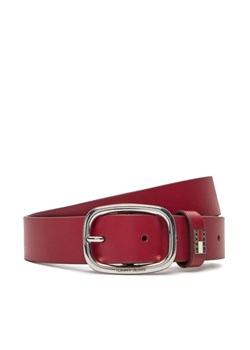 Pasek Damski Tommy Jeans Tjw Oval 3.0 AW0AW15836 Czerwony ze sklepu eobuwie.pl w kategorii Paski damskie - zdjęcie 183775287