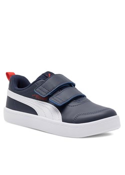Sneakersy Puma Courtflex v2 V PS* 37154301 Granatowy - id: 5904862900926 - marki Puma - 183775295 Sneakersy Puma Courtflex v2 V PS* 37154301 Granatowy ze sklepu eobuwie.pl w kategorii Trampki dziecięce - zdjęcie 183775295