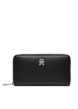 Duży Portfel Damski Tommy Hilfiger AW0AW16581 Czarny ze sklepu eobuwie.pl w kategorii Portfele damskie - zdjęcie 183775297