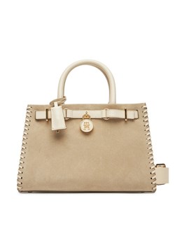 Torebka Tommy Hilfiger American Icon Mini Tote Su AW0AW17469 Beżowy ze sklepu eobuwie.pl w kategorii Kuferki - zdjęcie 183775426