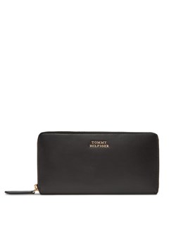 Duży Portfel Męski Tommy Hilfiger Th Leather Slg Lrg Za AW0AW17498 Czarny ze sklepu eobuwie.pl w kategorii Portfele damskie - zdjęcie 183775465
