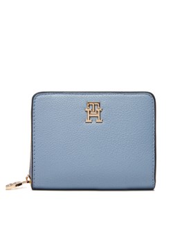 Mały Portfel Damski Tommy Hilfiger Th Distinct Med Za AW0AW17473 Błękitny ze sklepu eobuwie.pl w kategorii Portfele damskie - zdjęcie 183775499