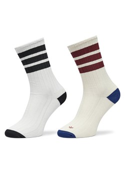 Zestaw 2 par wysokich skarpet unisex adidas Premium Mid Crew IB9170 Kolorowy ze sklepu eobuwie.pl w kategorii Skarpetki męskie - zdjęcie 183775515