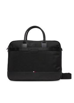 Torba na laptopa Tommy Hilfiger Th Nylon Travel Computer Bag AM0AM13470 Czarny ze sklepu eobuwie.pl w kategorii Torby na laptopa - zdjęcie 183775616