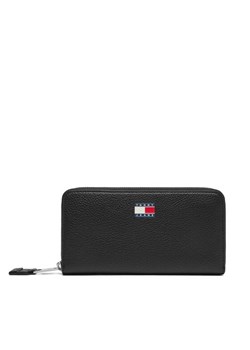 Duży Portfel Męski Tommy Jeans Tjw Must Large Za AW0AW17585 Czarny ze sklepu eobuwie.pl w kategorii Portfele damskie - zdjęcie 183775659