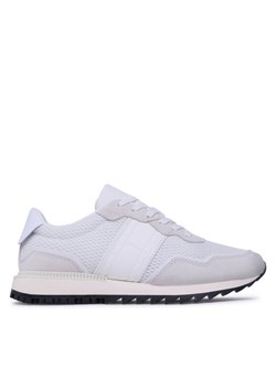 Tommy Jeans Sneakersy Runner Mix Material EM0EM01167 Biały ze sklepu MODIVO w kategorii Buty sportowe męskie - zdjęcie 183778376