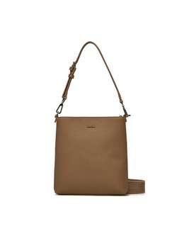 Calvin Klein Torebka Ck Must Small Bucket_Caviar K60K613129 Brązowy ze sklepu MODIVO w kategorii Torebki damskie - zdjęcie 183778438