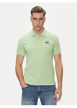 KARL LAGERFELD Polo 745710 552224 Zielony Regular Fit ze sklepu MODIVO w kategorii T-shirty męskie - zdjęcie 183778508