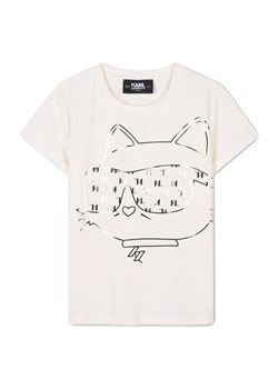 Karl Lagerfeld Kids T-Shirt Z30447 D Écru Regular Fit ze sklepu MODIVO w kategorii Bluzki dziewczęce - zdjęcie 183778547