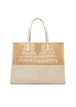 Tommy Hilfiger Torebka Th City Summer Tote Woven AW0AW17640 Beżowy ze sklepu MODIVO w kategorii Torby Shopper bag - zdjęcie 183778558