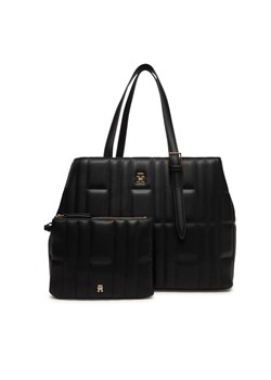 Tommy Hilfiger Torebka Th Feminine Tote AW0AW17452 Czarny ze sklepu MODIVO w kategorii Torby Shopper bag - zdjęcie 183778605