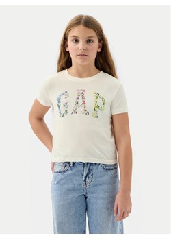 Gap T-Shirt 888862 Écru Regular Fit ze sklepu MODIVO w kategorii Bluzki dziewczęce - zdjęcie 183778815