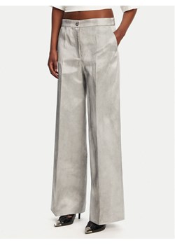 PINKO Spodnie materiałowe 104805 A2BP Szary Regular Fit ze sklepu MODIVO w kategorii Spodnie damskie - zdjęcie 183778825