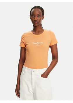 Pepe Jeans T-Shirt New Virginia PL505202 Pomarańczowy Slim Fit ze sklepu MODIVO w kategorii Bluzki damskie - zdjęcie 183782389