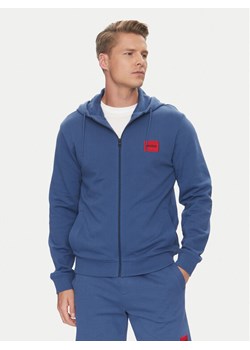 HUGO Bluza Daple212 50447972 Niebieski Regular Fit ze sklepu MODIVO w kategorii Bluzy męskie - zdjęcie 183782449
