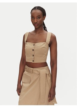 ACCESS FASHION Top 53-2216-502 Beżowy Slim Fit ze sklepu MODIVO w kategorii Bluzki damskie - zdjęcie 183782469