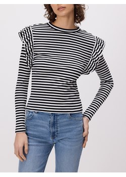 Reserved - Dzianinowy longsleeve z falbanami - wielobarwny ze sklepu Reserved w kategorii Bluzki damskie - zdjęcie 183784249