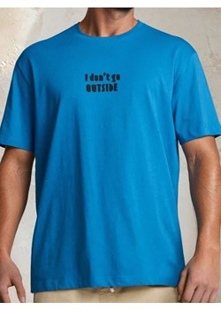 Sinsay - Koszulka o luźniejszym fasonie - niebieski ze sklepu Sinsay w kategorii T-shirty męskie - zdjęcie 183784605