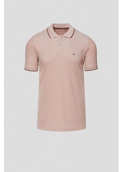 Koszulka Polo Bawełniana Beżowa Borin ze sklepu Lancerto S.A. w kategorii T-shirty męskie - zdjęcie 183785046