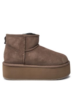 Śniegowce EMU Australia Stinger Micro Flatform W13082 Brązowy ze sklepu eobuwie.pl w kategorii Śniegowce damskie - zdjęcie 183786759