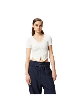 PINKO Sweter Falterona Maglia 104625 A2E6 Biały Regular Fit ze sklepu MODIVO w kategorii Swetry damskie - zdjęcie 183788225