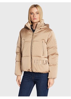 Tommy Hilfiger Kurtka puchowa Sateen WW0WW36062 Beżowy Regular Fit ze sklepu MODIVO w kategorii Kurtki damskie - zdjęcie 183788369