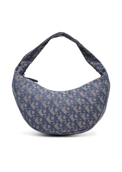 Torebka Calvin Klein Ckj Monogram Pinched Medium Shou LV04F3206G Niebieski ze sklepu eobuwie.pl w kategorii Torebki hobo - zdjęcie 183807325