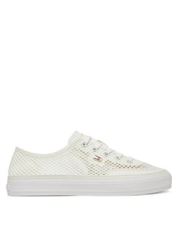 Sneakersy Tommy Hilfiger Th Open Mesh Vulc Sneaker FW0FW08684 Biały ze sklepu eobuwie.pl w kategorii Buty sportowe damskie - zdjęcie 183807507