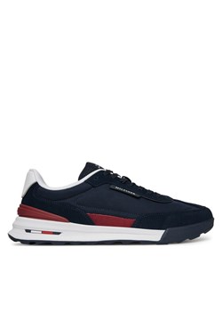 Sneakersy Tommy Hilfiger Retro Runner Nylon Mix FM0FM05523 Granatowy ze sklepu eobuwie.pl w kategorii Buty sportowe męskie - zdjęcie 183807528