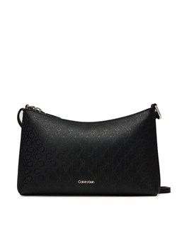 Torebka Calvin Klein Ck Must Aop Conv Logo Jqd Strap LV04F3099G Czarny ze sklepu eobuwie.pl w kategorii Listonoszki - zdjęcie 183807587