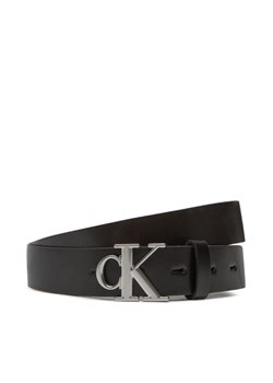 Pasek Damski Calvin Klein Monogram Plaque Buckle 30Mm LV04K7018G Czarny ze sklepu eobuwie.pl w kategorii Paski damskie - zdjęcie 183807649