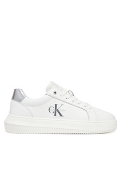 Sneakersy Calvin Klein Jeans Chunky Cupsole Lth Silver YW0YW01876 Biały ze sklepu eobuwie.pl w kategorii Buty sportowe damskie - zdjęcie 183807707