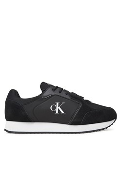 Sneakersy Calvin Klein Jeans Retro Runner Sock Lace Up Ny-Su YM0YM01326 Czarny ze sklepu eobuwie.pl w kategorii Buty sportowe męskie - zdjęcie 183807709