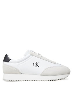 Sneakersy Calvin Klein Jeans Retro Runner Lace Up Ny-Su YM0YM01325 Biały ze sklepu eobuwie.pl w kategorii Buty sportowe męskie - zdjęcie 183807788