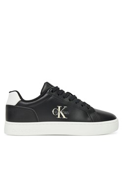 Sneakersy Calvin Klein Jeans Classic Cupsole Mono Lth Wn YW0YW01902 Czarny ze sklepu eobuwie.pl w kategorii Buty sportowe damskie - zdjęcie 183807847