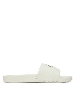 Klapki Calvin Klein Jeans Slide Monologo Cv YM0YM01367 Biały ze sklepu eobuwie.pl w kategorii Klapki męskie - zdjęcie 183807855