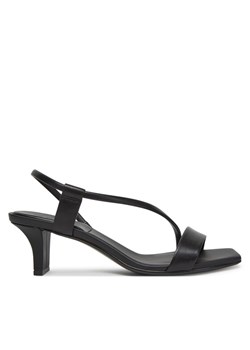 Sandały Calvin Klein Heel Sandal 50 Squared Lth HW0HW02534 Czarny ze sklepu eobuwie.pl w kategorii Sandały damskie - zdjęcie 183807885