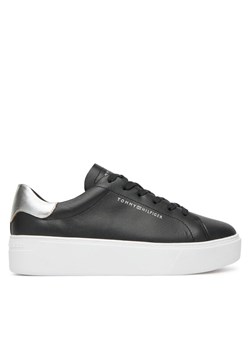 Sneakersy Tommy Hilfiger Essential Platform Court Sneaker FW0FW08756 Czarny ze sklepu eobuwie.pl w kategorii Buty sportowe damskie - zdjęcie 183807995