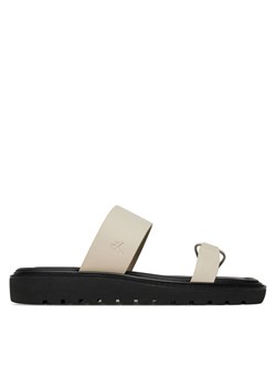 Klapki Calvin Klein Jeans Rope Sandal Soft Lth Mg YW0YW01864 Écru ze sklepu eobuwie.pl w kategorii Klapki damskie - zdjęcie 183808269
