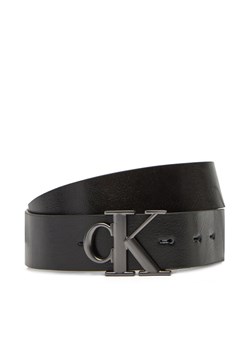 Pasek Męski Calvin Klein Jeans Monogram Plaque Buckle 35Mm Adj/Rev LV04G7033G Czarny ze sklepu eobuwie.pl w kategorii Paski męskie - zdjęcie 183808319