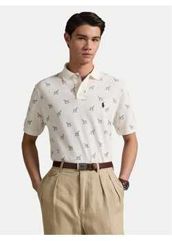 Polo Ralph Lauren Polo 710974597001 Écru Custom Slim Fit ze sklepu MODIVO w kategorii T-shirty męskie - zdjęcie 183813176