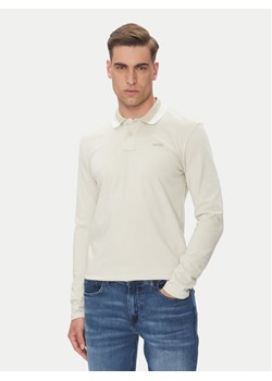 BOSS Polo Peoxfordlong_1 50544845 Beżowy Regular Fit ze sklepu MODIVO w kategorii T-shirty męskie - zdjęcie 183813195