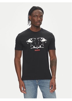 HUGO T-Shirt Dobero 50542734 Czarny Regular Fit ze sklepu MODIVO w kategorii T-shirty męskie - zdjęcie 183813228